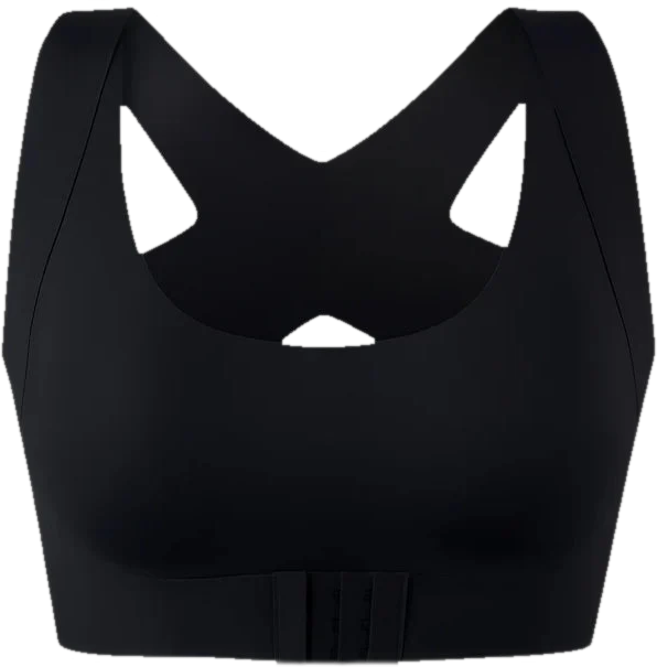 Front-closure comfort bra in black